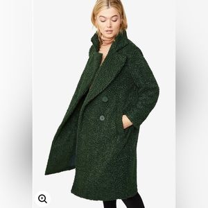 ellos Deep Green Teddy Coat
